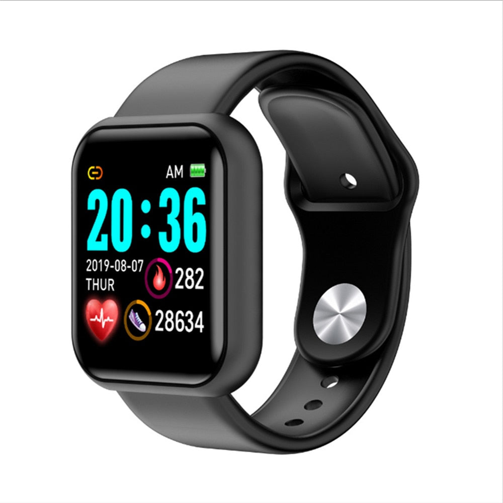 Y68 Sports Smart Watch Life Waterproof Watch Blood Pressure Heart Rate Monitor Soft Silicone 1.3 Inch Smart Bracelet Smartwatch