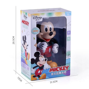 Original Dancing Mickey Mouse with Music Disney Toys Dazzling Shiny Electronic Walking Robot Action Figures Kids Toys 2Y11