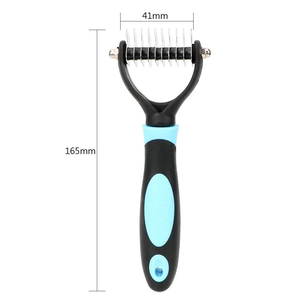 HOOMIN Pet Fur Knot Cutter Dog Grooming Shedding Rake Dog Cat Hair Removal Comb Pet Brush Grooming Tool