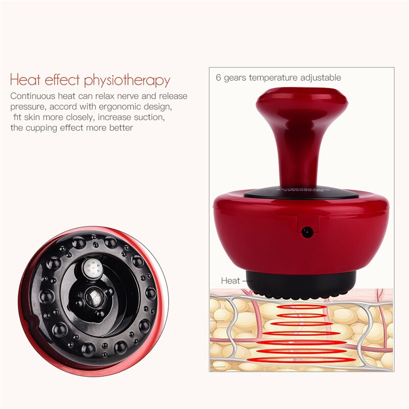 Multifunctional Electric Cupping Stimulate Acupoint Back Body Guasha Scraping Massage Negative Pressure Acupuncture Therapy