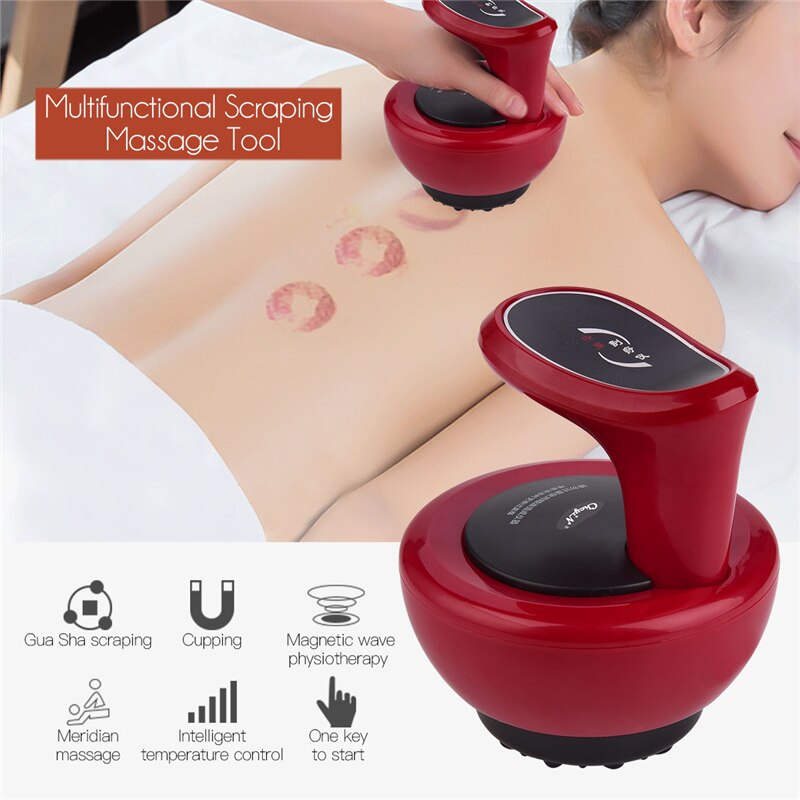 Multifunctional Electric Cupping Stimulate Acupoint Back Body Guasha Scraping Massage Negative Pressure Acupuncture Therapy