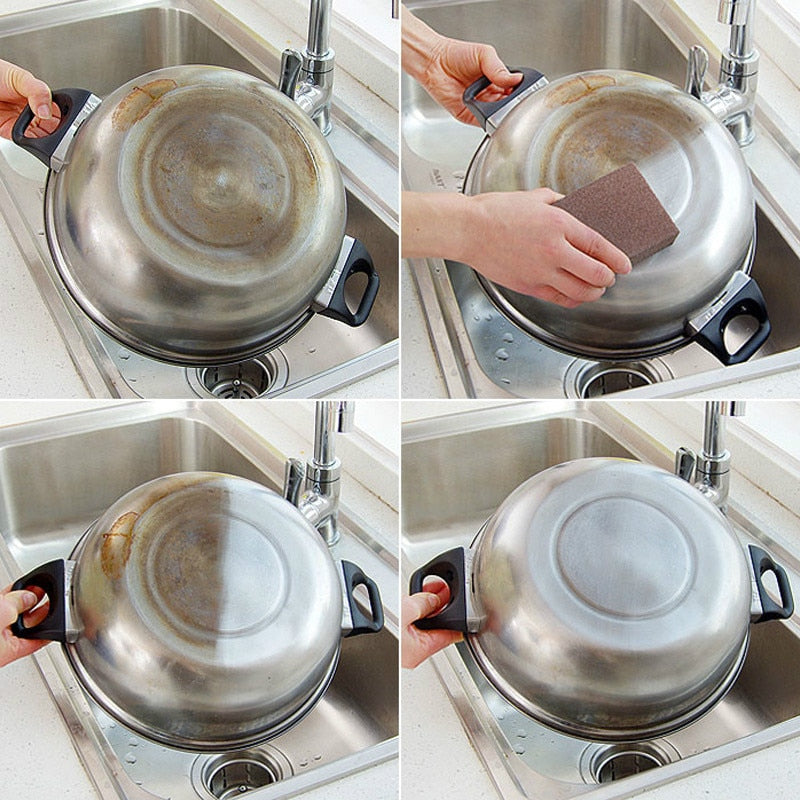 1 pièces éponge magique gomme pour enlever la rouille nettoyage coton cuisine Gadgets accessoires détartrage propre frotter Pot outils de cuisine