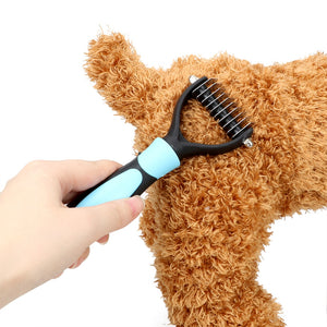 HOOMIN Pet Fur Knot Cutter Dog Grooming Shedding Rake Dog Cat Hair Removal Comb Pet Brush Grooming Tool