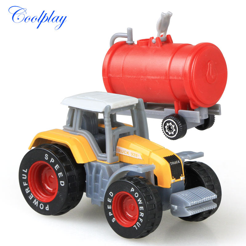 Véhicules agricoles moulés sous pression Mini voiture modèle ingénierie voiture modèle tracteur ingénierie voiture tracteur jouets modèle pour enfants cadeau de noël