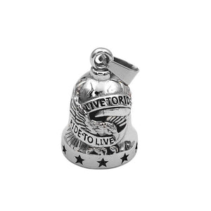 Live To Ride Eagle Biker Bell Pendant Stainless Steel Wings Skull Rose Lady Rider Masonic USA Flag Indians Pendant Gift P0496