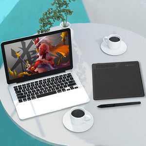GAOMON S620 Tablette Graphique 6,5x4 Pouces de Sensibilité à la Pression de Niveau 8192 avec Stylet Passif et 4 Touches de raccourcis pour Dessiner et Jouer OSU