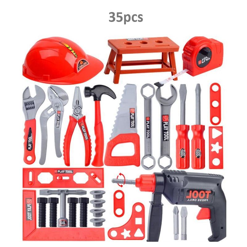 Enfants boîte à outils Kit jouets éducatifs Simulation réparation outils jouets perceuse plastique jeu apprentissage ingénierie Puzzle jouets cadeaux pour garçon