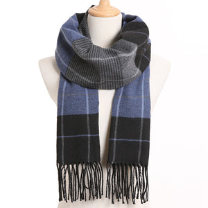 [VIANOSI] 2020 Plaid Winter Scarf Women Warm Foulard Solid Scarves Fashion Casual Scarfs Cashmere Bufandas Hombre