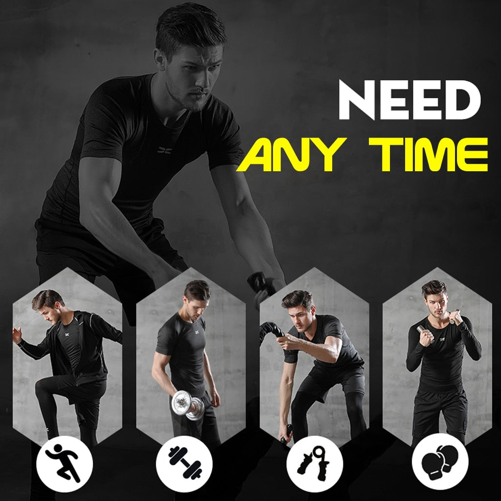 5 Pcs/Set Men's Tracksuit Gym Fitness Compression Sports Suit Clothes Running Jogging Sport Wear Exercise Workout Tights