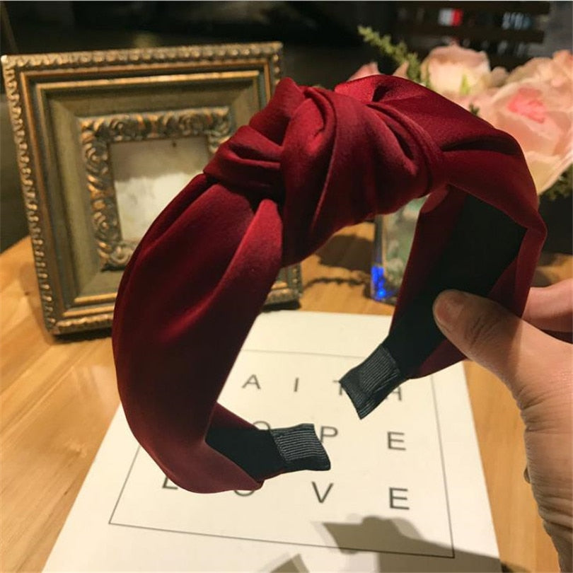 Haimeikang Solid Colors Hair Knotted Hair Band for Women Headbands Hairbands Headwear 2018 New Arrival