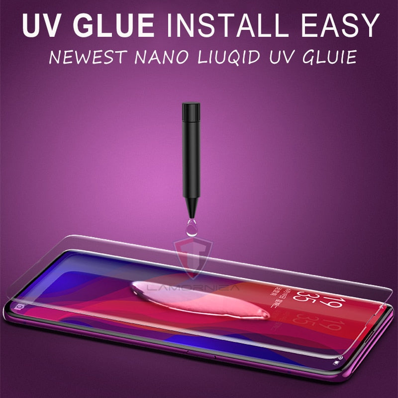 UV Tempered Glass For Samsung Note 20 Ultra 9 8 10 S9 S8 S7 Edge Liquid Glue Screen Protector For Samsung Galaxy S8 S9 S10 S20+