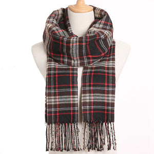 [VIANOSI] 2020 Plaid Winter Scarf Women Warm Foulard Solid Scarves Fashion Casual Scarfs Cashmere Bufandas Hombre