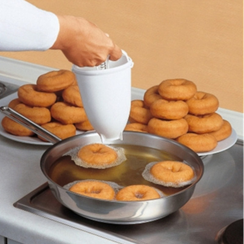 Plastic Mini Donuts Maker Dessert Dispenser Deep Fry Donut Mold Easy Fast Portable Arabic Waffle Mold Gadget Kitchen Tools