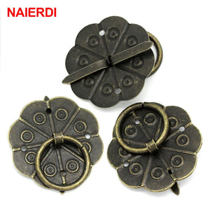 NAIERD 10pcs Classical Bronze Tone Quincunx Drawer Cabinet Desk Door Pull Box Handle Knobs Furniture Handles Hardware With Screw