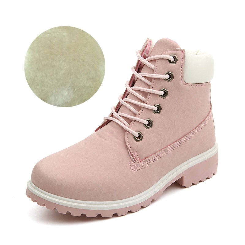 Winter Shoes Women Flat Heel Boots