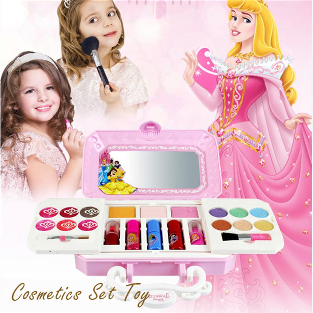 23pcs Disney Cosmetics Set Toy Make Up Kits Cute Play House Children Gift Safe No Toxic For Girls Dressing Cosmetic Gift Box