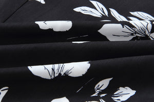 Été printemps femmes Sexy dos ouvert col en v profond fronde coton longues barboteuses femmes combinaison cordon fleur femmes vêtements