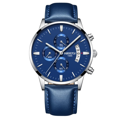 NIBOSI 2020 Mens Watches Top Brand Luxury Men Blue Watch Military Sport Wristwatch Quartz Watch erkek saat Relogio Masculino