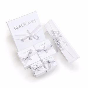 2020 Black Awn 925 Sterling Silver Round Black Trendy Spinel Engagement Bow Hoop Earrings for Women Fine Jewelry Bijoux I157