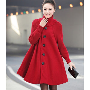 NYFS 2020 New Winter women Loose Camouflage woolen thickening Overcoat Female Outerwear Oversized Coat