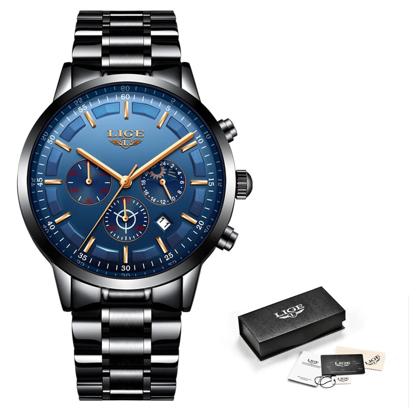 Relojes 2020 Watch Men LIGE Fashion Sport Quartz Clock Mens Watches Top Brand Luxury Business Waterproof Watch Relogio Masculino