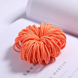 100PCS/Set Girls Candy Colors Nylon Elastic Hair Bands Children Rubber Band Headband Scrunchie Fashion Hair Accessories
