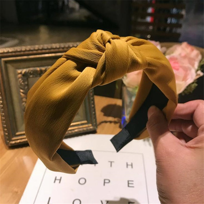 Haimeikang Solid Colors Hair Knotted Hair Band for Women Headbands Hairbands Headwear 2018 New Arrival