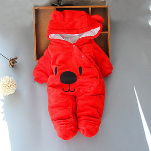 New Born Baby Footies 2018 Winter Warm Clothing 3 9 6 12 Month Baby Kids Boys Girls Cotton Newborn Toddler Infant Footies