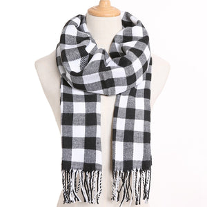 [VIANOSI] 2020 Plaid Winter Scarf Women Warm Foulard Solid Scarves Fashion Casual Scarfs Cashmere Bufandas Hombre