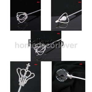 Princess Scepter Wand Fairy Angel Magic Stick Cosplay Party Favor Fancy Dress Up Costume Props Silver