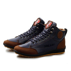 YWEEN Hot Sale Men Boots Spring Autumn Waterproof Leather Shoes Men's Ankle Boots Lace Up Man Shoes Plus Size 38-46
