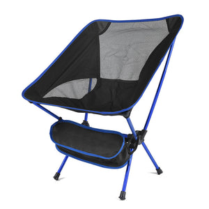 Portable Folding Fishing Chair Camping Chair Seat 600D Oxford Cloth Aluminium Fishing Chair for Outdoor Picnic BBQ Beach Chair