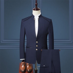 Black Formal Suit Men Blazer Jackets and Pants Fashion Business Mens Suits Size 4XL Wedding Suits for Man 2019