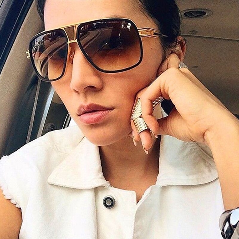 Lunettes de soleil rétro de haute qualité | Grand cadre pour hommes, lunettes de conduite carrées pour femmes, lunettes de soleil 12 couleurs Gafas, nouvelle mode 2019