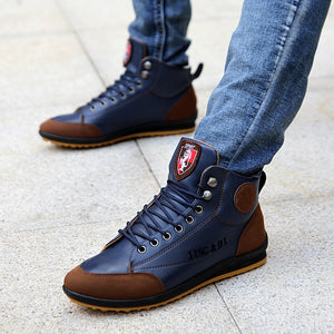 YWEEN Hot Sale Men Boots Spring Autumn Waterproof Leather Shoes Men's Ankle Boots Lace Up Man Shoes Plus Size 38-46