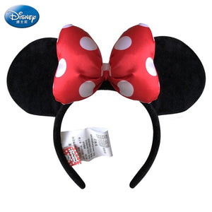 Disney Plush Mickey Mouse Minnie Mickey Disneyland Edition Headdress Hair Bands Princess Head Hoop Girls Toys for children Gift