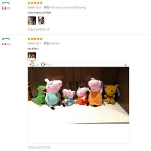 4 pièces/ensemble Peppa Pig George peluche peluche 19/30cm Peppa Pig fête de famille poupées noël nouvel an cadeau pour fille son Original