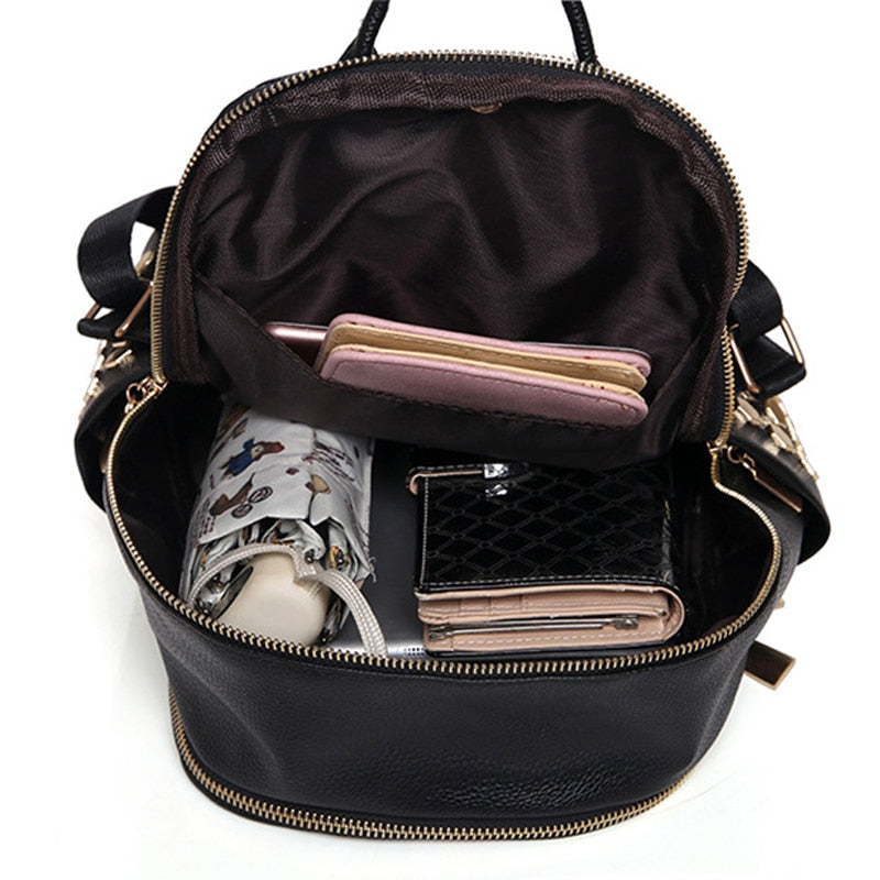 Luxury Designer Women Travel Backpack High Quality Soft PU Leather Women Backpack Fashion Girls School Backpack Women Backpack