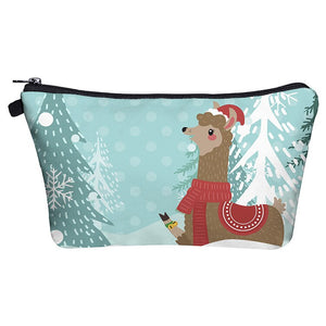 eTya Women Christmas Cosmetic Bag Travel Organizer Beauty Makeup Bag Fashion Women Brand Make Up Wash Pouch Toiletry Bags Case