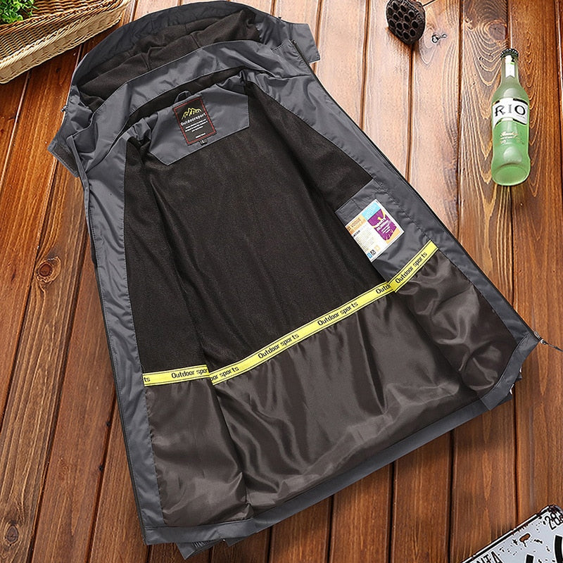 DIMUSI Mens Bomber Jacket Casual Men Thin Army Tactics Windbreaker Jacket Mens Waterproof Breathable Hooded Coats Clothing 4XL