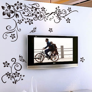 Décalcomettes murales d'art tendance | Autocollants muraux/Stickers muraux en fleurs romantiques de mode pour décoration de maison, papier peint 3D, livraison gratuite, diy bricolage