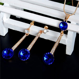 Gold Color Pendants & Necklace Stud Earrings