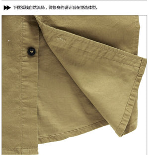 Men's Army Long Sleeve Slim Shirts