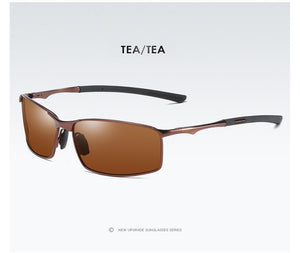 Aoron-lunettes de soleil polarisées pour hommes/femmes | Lunettes de soleil classiques et miroir pour la conduite à l'extérieur, monture métallique, lunettes UV400