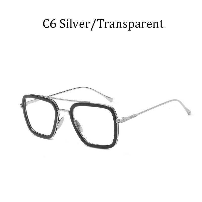 NEW luxury Avengers Tony Stark Style for women Sunglasses Men Square Brand Design Sun Glasses Oculos Retro male iron Man