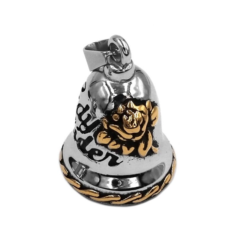Live To Ride Eagle Biker Bell Pendant Stainless Steel Wings Skull Rose Lady Rider Masonic USA Flag Indians Pendant Gift P0496
