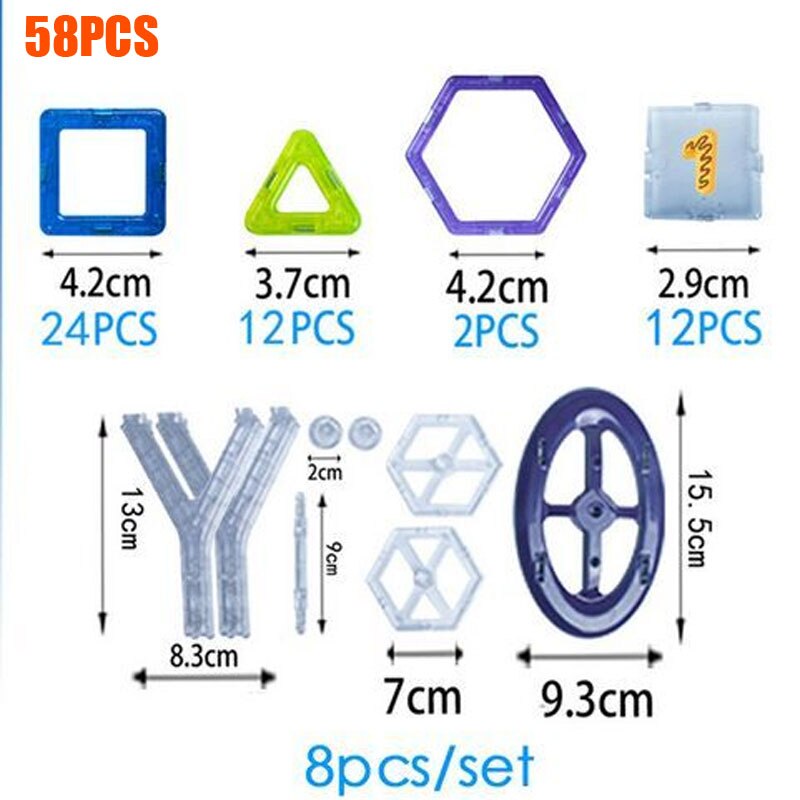 30-180pcs/Set Mini Magnet Building Construction Designer DIY Educational Blocks Games Blocks Magnetic Toys For kids