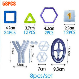 30-180pcs/Set Mini Magnet Building Construction Designer DIY Educational Blocks Games Blocks Magnetic Toys For kids