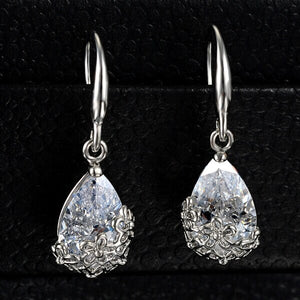 17KM New High Quality Classic Romantic Gold Color Crystal Drop Earrings Anniversary long Dangle earrings Jewelry for women