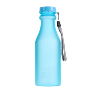 High Quality Frosted Water Bottles Portable Leak-proof Bike Sports Unbreakable 550ml Plastic Bottle Kettle For Travel Outdoor